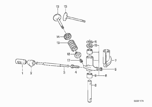 Клапаны, коромысло мех.клапан.газораспр. для MOTO 2472 R 65 (20KW) 0 (схема запчастей)