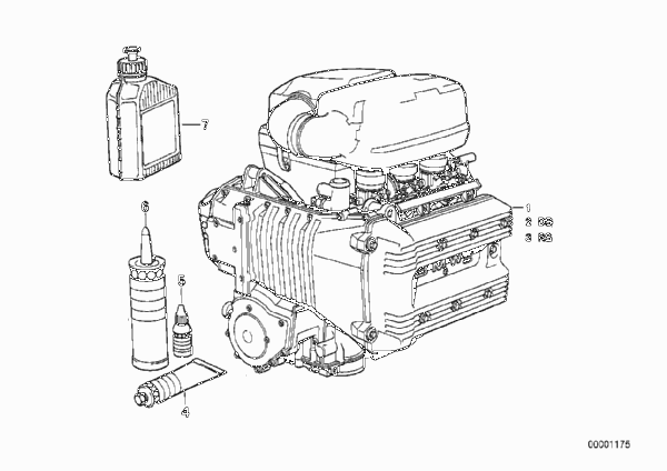 Двигатель для BMW K569 K 75 84 (0561) 0 (схема запчастей)