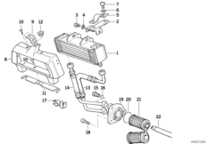 Смазочная система-масляный фильтр для BMW 2473 R 100 R 91 0 (схема запасных частей)