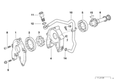 Детали масляного насоса для MOTO K25H HP2 Enduro (0369,0389) 0 (схема запасных частей)