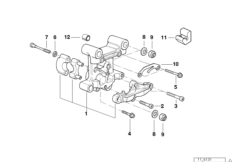 Опорный кронштейн распредвала для MOTO K25H HP2 Enduro (0369,0389) 0 (схема запасных частей)