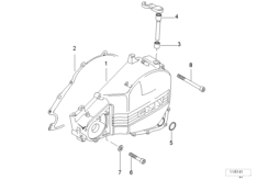 Крышка картера двигателя Л для BMW R13 F 650 GS Dakar 00 (0173,0183) 0 (схема запасных частей)