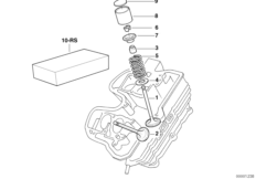 Впуск./выпуск.клапан мех.клап.газораспр. для MOTO R13 F 650 GS Dakar 00 (0173,0183) 0 (схема запасных частей)