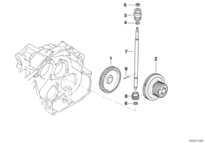 Привод тахометра для MOTO E169 F 650 97 (0162) 0 (схема запасных частей)