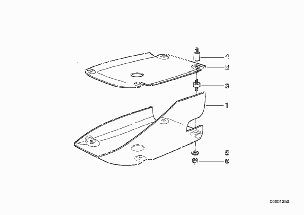Панель защиты вспом. мех. двигателя Пд для BMW 259E R 1100 GS 94 (0404,0409) 0 (схема запчастей)