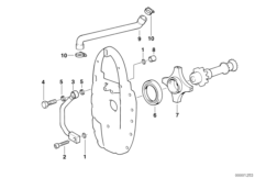 Система вентиляции картера двигателя для BMW 259R R 1100 R 94 (0402,0407) 0 (схема запасных частей)