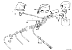 Жгут проводов высокого напряжения для BMW E30 318i M10 (схема запасных частей)