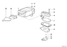 ЭБУ транзисторного зажигания для BMW E23 728 M30 (схема запасных частей)