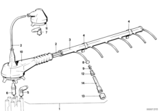 Жгут проводов высокого напряжения для BMW E23 745i M30 (схема запасных частей)