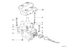 Катушка зажигания для BMW E30 318is M42 (схема запасных частей)