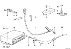 Система зажигания для BMW E23 745i M30 (схема запасных частей)