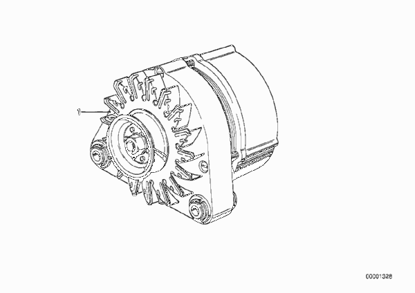 генератор для BMW E30 323i M20 (схема запчастей)