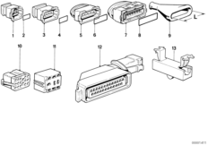 штекерное соединение проводов для BMW E30 325ix M20 (схема запасных частей)