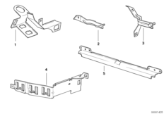 Элементы крепления жгута проводов для BMW E34 524td M21 (схема запасных частей)
