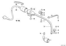 Система подогрева охлаждающей жидкости для BMW E28 524d M21 (схема запасных частей)