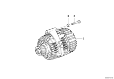 Компактный генератор для BMW E34 525tds M51 (схема запасных частей)