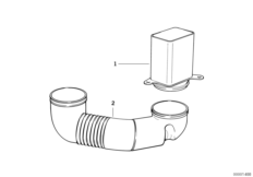 Система охлаждения генератора для BMW E32 750i M70 (схема запасных частей)