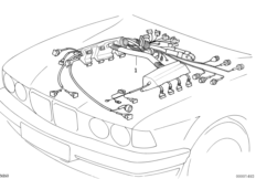 жгут проводов двигателя для BMW E32 730i M60 (схема запасных частей)