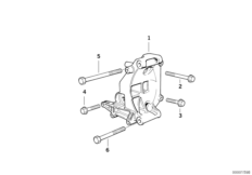 Элементы крепления генератора для BMW E36 316i M43 (схема запасных частей)