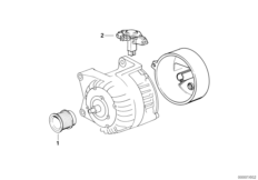 Детали генератора на 80 А для BMW Z3 Z3 1.9 M44 (схема запасных частей)