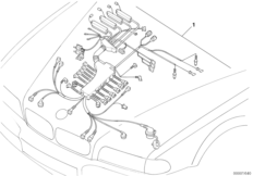 жгут проводов двигателя для BMW E38 750iLS M73N (схема запасных частей)