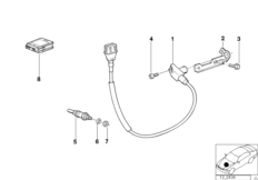 Система предпусков.разогрева/ имп.датчик для BMW E39 525tds M51 (схема запасных частей)