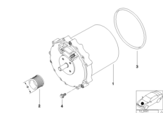 Генератор с водяным охлаждением для BMW E38 750iLS M73N (схема запасных частей)