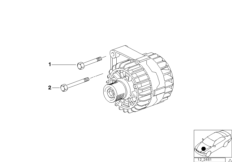 Элементы крепления генератора для BMW Z3 Z3 M3.2 S50 (схема запасных частей)