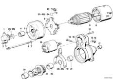 Детали стартера / Bosch для BMW 2472 R 65 RT SF 0 (схема запасных частей)