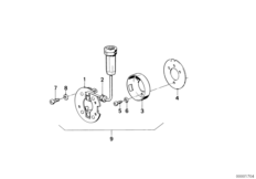 Импульсный датчик системы зажигания для BMW 89V3 K 1200 RS 97 (0544,0554) 0 (схема запасных частей)