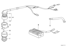 жгут проводов двигателя для BMW 259O A10 B08 0 (схема запасных частей)