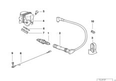 Сист.зажигания-свеча/наконечник/кат.заж. для BMW 259E R 1100 GS 94 (0404,0409) 0 (схема запасных частей)