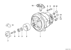 генератор для BMW 89V3 K 1200 RS 97 (0544,0554) 0 (схема запасных частей)