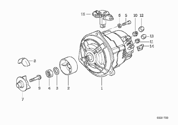генератор для BMW 89V3 K 1200 RS 97 (0544,0554) 0 (схема запчастей)