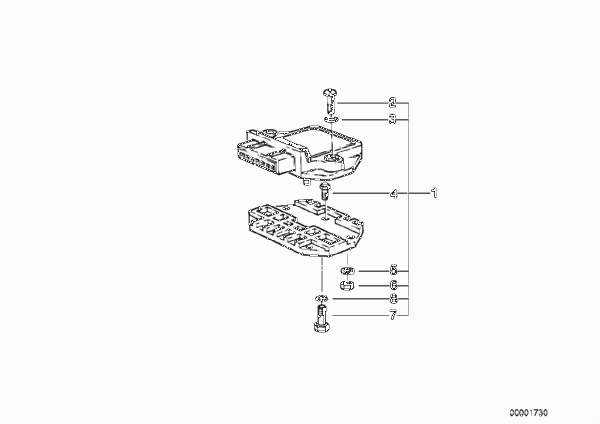ЭБУ системы зажигания для BMW 2474 R 100 /7T 0 (схема запчастей)