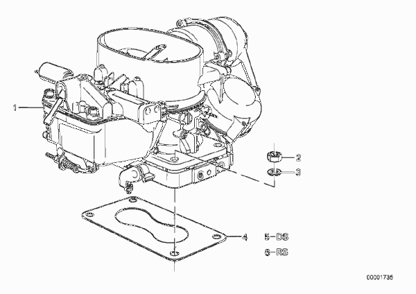карбюратор Didta для BMW E12 518 M10 (схема запчастей)
