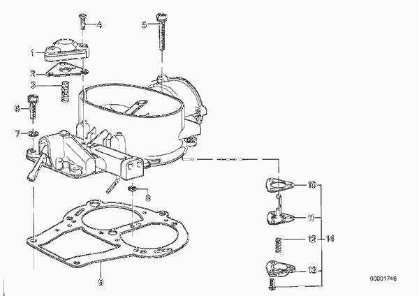 Клапан обогащения для BMW E12 518 M10 (схема запчастей)