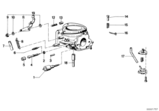 Корректировки состава смеси для BMW E12 520 M10 (схема запасных частей)