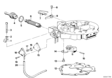 Карбюратор дополнительные элементы для BMW E12 525 M30 (схема запасных частей)