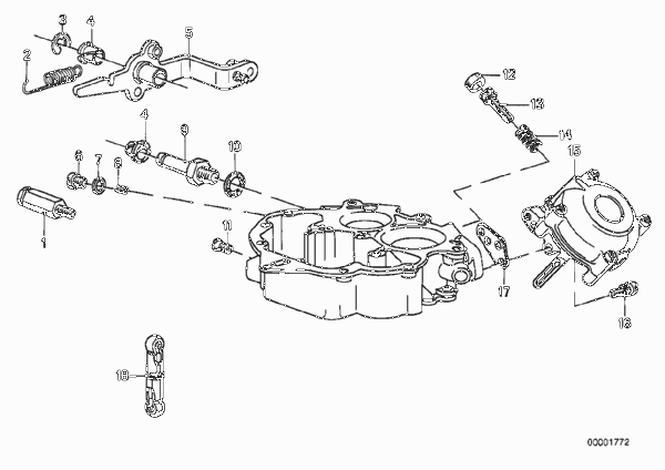 Мембрана вакуумного регулятора для BMW E12 525 M30 (схема запчастей)