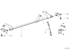 Привод карбюратора для BMW E23 730 M30 (схема запасных частей)