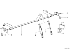 Привод карбюратора для BMW E12 528 M30 (схема запасных частей)
