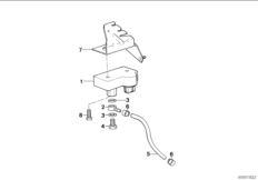 Органы управления дизельным двигателем для BMW E34 524td M21 (схема запасных частей)