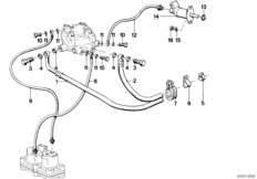 Топливопровод для BMW E28 518i M10 (схема запасных частей)