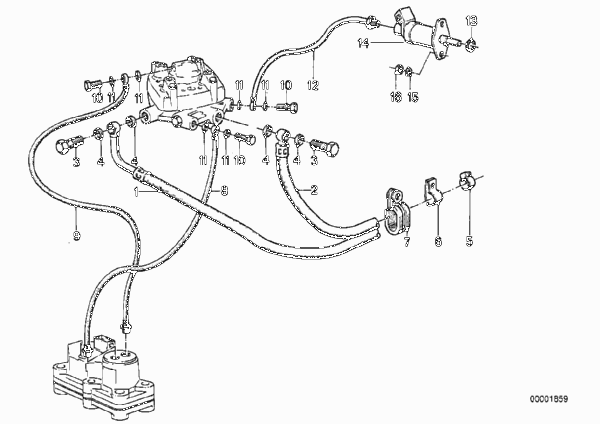 Топливопровод для BMW E28 518i M10 (схема запчастей)