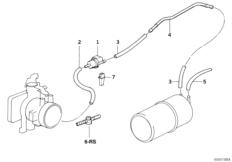 Клапан вент.топл.бака/клапан прим.возд. для BMW E30 M3 S14 (схема запасных частей)