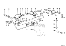 Клапаны/трубопроводы системы впрыска для BMW E28 518i M10 (схема запасных частей)
