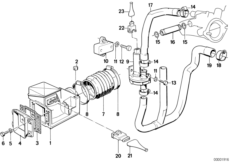 Расходомер воздуха для BMW E28 M5 S38 (схема запасных частей)