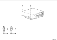 Запрограммированный ЭБУ DDE для BMW E34 525td M51 (схема запасных частей)