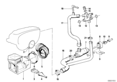 Расходомер воздуха для BMW E30 M3 S14 (схема запасных частей)